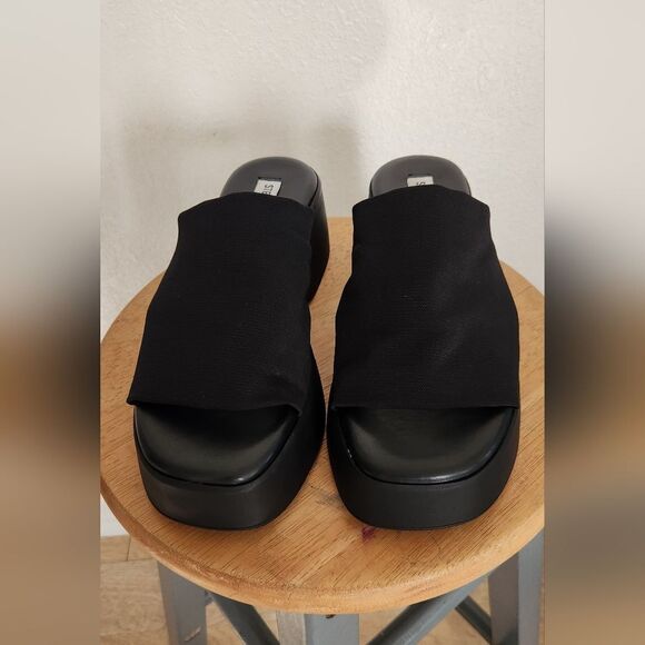 NWOT Steve Madden Women's Slinky30 Platform Sandal Size 39 in Black - Picture 13 of 14